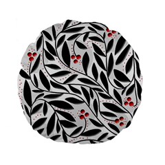 Red, Black And White Elegant Pattern Standard 15  Premium Flano Round Cushions by Valentinaart