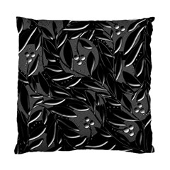 Black Floral Design Standard Cushion Case (two Sides) by Valentinaart