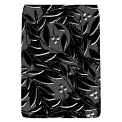 Black Floral Design Flap Covers (s)  by Valentinaart