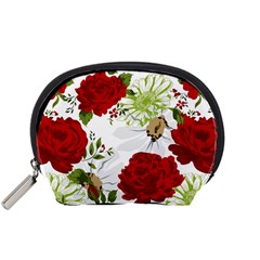 Red Roses Accessory Pouches (small)  by fleurs