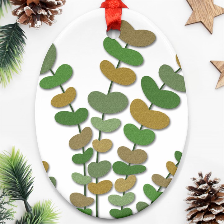 Green decorative plant Ornament (Oval) 