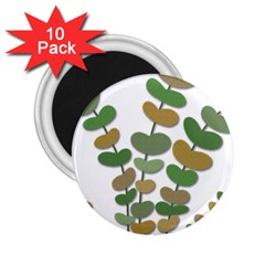 Green Decorative Plant 2 25  Magnets (10 Pack)  by Valentinaart