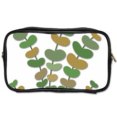 Green Decorative Plant Toiletries Bags by Valentinaart