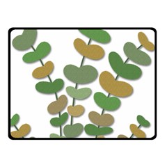 Green Decorative Plant Fleece Blanket (small) by Valentinaart