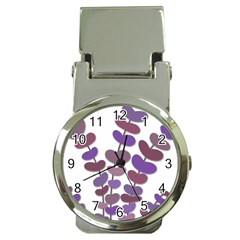 Purple Decorative Plant Money Clip Watches by Valentinaart