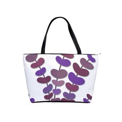 Purple Decorative Plant Shoulder Handbags by Valentinaart