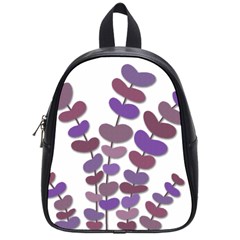 Purple Decorative Plant School Bags (small)  by Valentinaart