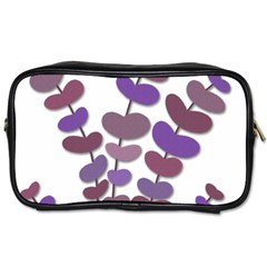 Purple Decorative Plant Toiletries Bags by Valentinaart