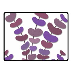 Purple Decorative Plant Fleece Blanket (small) by Valentinaart