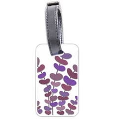 Purple Decorative Plant Luggage Tags (one Side)  by Valentinaart