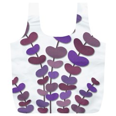 Purple Decorative Plant Full Print Recycle Bags (l)  by Valentinaart