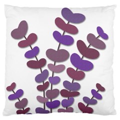 Purple Decorative Plant Large Flano Cushion Case (one Side) by Valentinaart