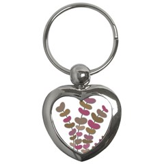 Magenta Decorative Plant Key Chains (heart)  by Valentinaart