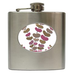 Magenta Decorative Plant Hip Flask (6 Oz) by Valentinaart