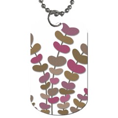 Magenta Decorative Plant Dog Tag (two Sides) by Valentinaart