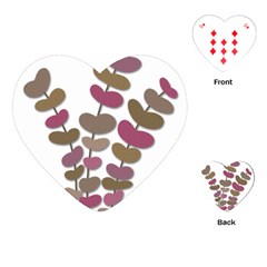 Magenta Decorative Plant Playing Cards (heart)  by Valentinaart