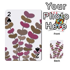 Magenta Decorative Plant Playing Cards 54 Designs  by Valentinaart