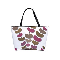 Magenta Decorative Plant Shoulder Handbags by Valentinaart