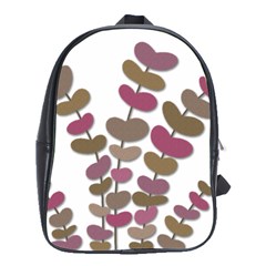 Magenta Decorative Plant School Bags(large)  by Valentinaart