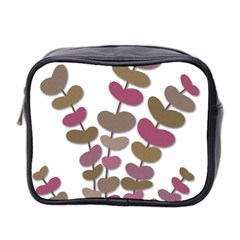 Magenta Decorative Plant Mini Toiletries Bag 2-side by Valentinaart