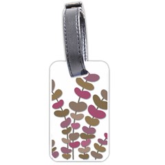 Magenta Decorative Plant Luggage Tags (one Side)  by Valentinaart