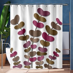 Magenta Decorative Plant Shower Curtain 60  X 72  (medium)  by Valentinaart