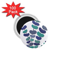 Blue Decorative Plant 1 75  Magnets (100 Pack)  by Valentinaart