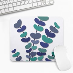 Blue Decorative Plant Large Mousepads by Valentinaart