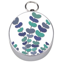 Blue Decorative Plant Silver Compasses