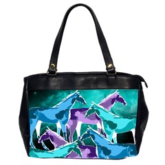  Horses Under A Galaxy Oversize Office Handbag (two Sides)