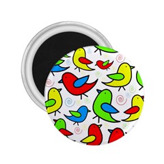 Colorful cute birds pattern 2.25  Magnets