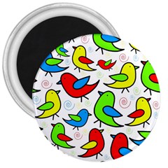 Colorful cute birds pattern 3  Magnets