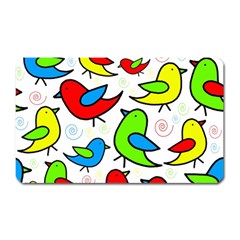 Colorful cute birds pattern Magnet (Rectangular)