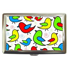 Colorful cute birds pattern Cigarette Money Cases