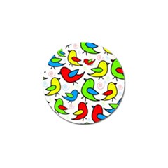 Colorful Cute Birds Pattern Golf Ball Marker by Valentinaart