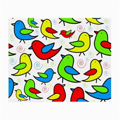 Colorful cute birds pattern Small Glasses Cloth