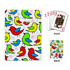 Colorful cute birds pattern Playing Card