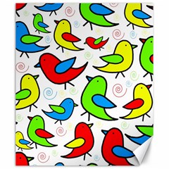 Colorful cute birds pattern Canvas 20  x 24  