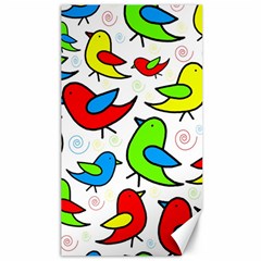 Colorful Cute Birds Pattern Canvas 40  X 72   by Valentinaart