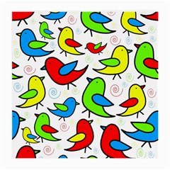 Colorful cute birds pattern Medium Glasses Cloth