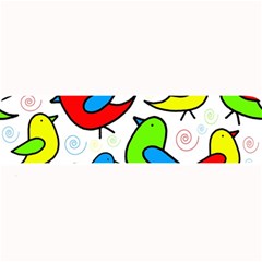 Colorful cute birds pattern Large Bar Mats