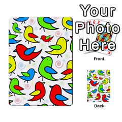 Colorful cute birds pattern Multi-purpose Cards (Rectangle) 