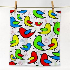 Colorful cute birds pattern Face Towel