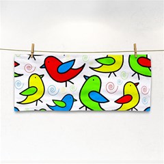 Colorful cute birds pattern Hand Towel