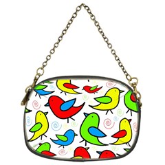 Colorful cute birds pattern Chain Purses (One Side) 