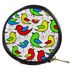 Colorful cute birds pattern Mini Makeup Bags