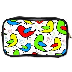 Colorful cute birds pattern Toiletries Bags 2-Side