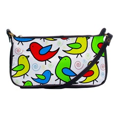 Colorful cute birds pattern Shoulder Clutch Bags