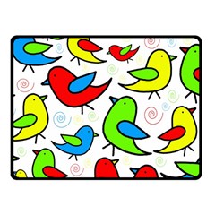 Colorful cute birds pattern Fleece Blanket (Small)