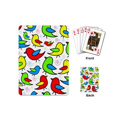 Colorful cute birds pattern Playing Cards (Mini) 